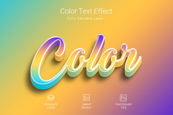 Color Text Styles Effect Mockup
