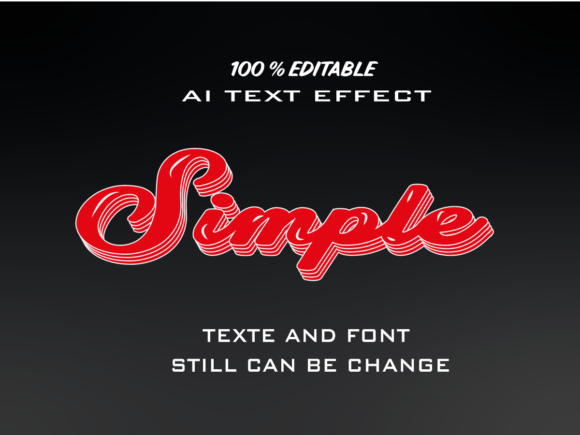Elevate Your Designs with Simple-Texte Effect Illustrator