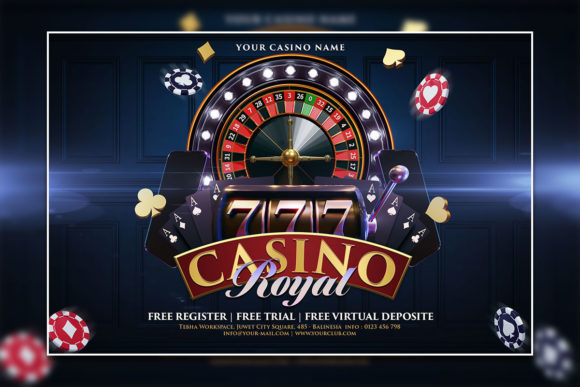 Modern Casino Night Poster Template for Epic Events