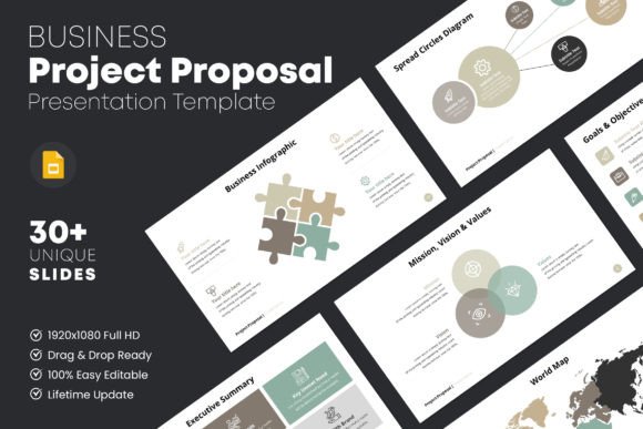 Project Proposal - Google Slide Template for Professional Pitch Decks